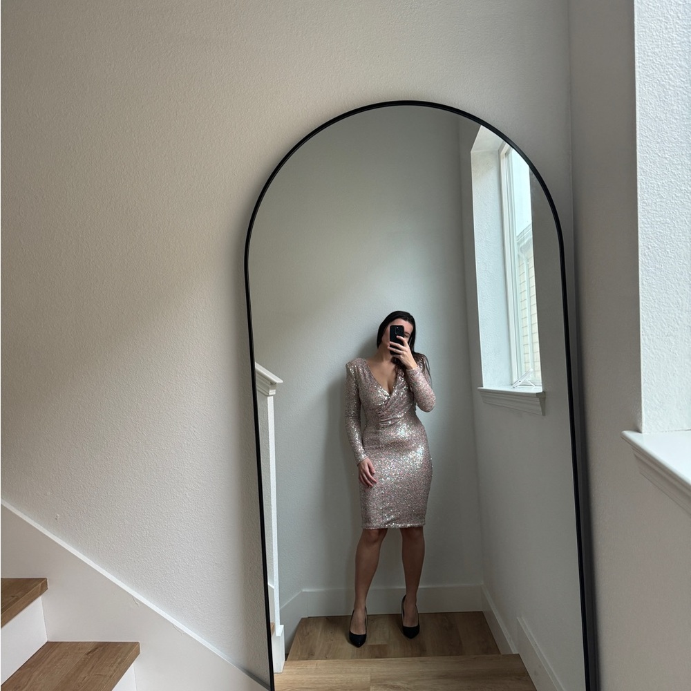 NWT midi pink multicolor Baltimore small sequin dress